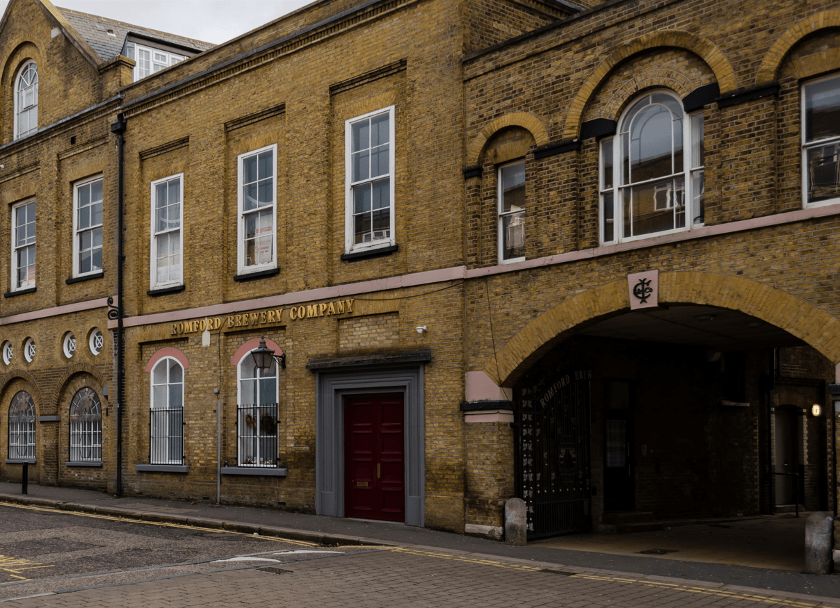 Entrance to Romford Brewey through the old Brewery gate